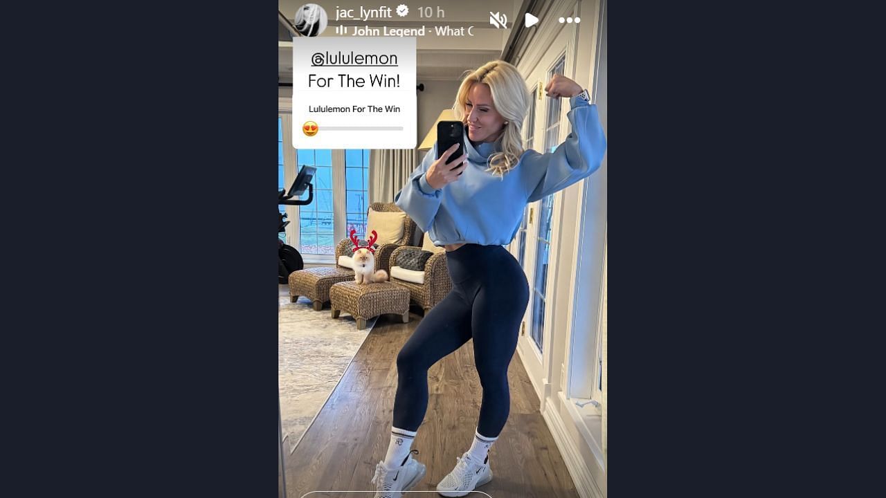 Screenshot of Jaclyn Cordeiro's Instagram story (Images from - Instagram.com/@jac_lynfit IG Stories)